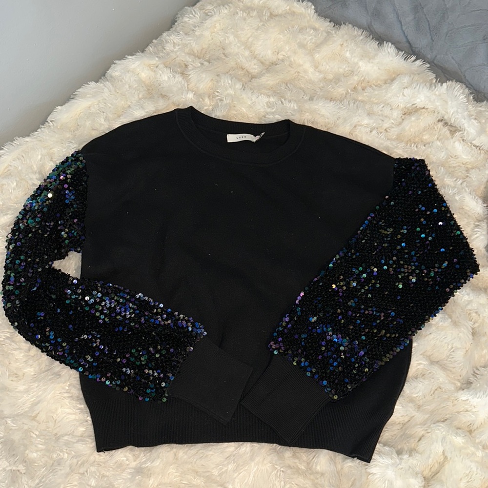 Cute sequin black sweater